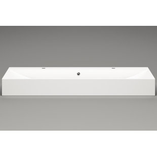 CANTRIO KONCEPTS Cantrio SolidTech Matte White Acyrlic Composite Single Sink with 49.625" x 17" Dimensions