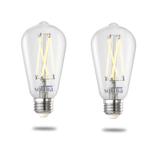 BULBRITE SOLANA 60 Watt Equivalent ST18 E26/Medium (Standard) Dimmable LED Smart Bulb (Set of 2)