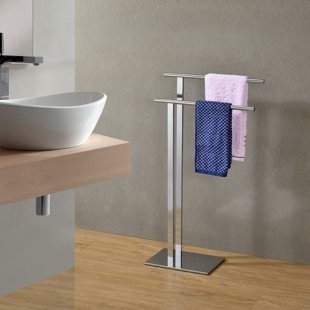 INROOM DESIGNS Marinali Metal Freestanding Bathroom Towel Rack Stand