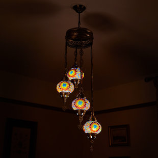 GARDENS 2 GLOW 4- Light Cluster Globe Pendant