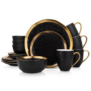 Stone Lain Florian 16-Piece Dinnerware Set Porcelain