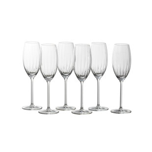 ZWIESEL GLAS Prizma Champagne 9.7 oz. Lead Free Crystal Flute (Set of 6)