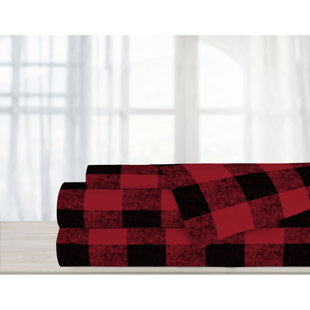 SAFDIE & CO. INC. Microfiber Checkered Sheet Set