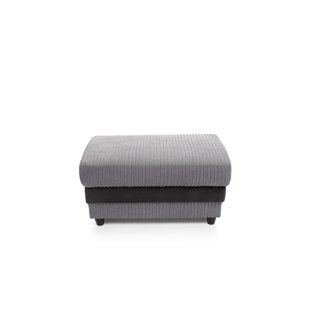 EBERN DESIGNS Drakes 70cm Wide Rectangle Solid Colour Standard Ottoman