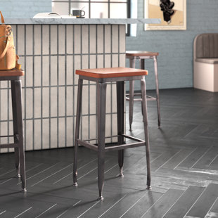 BFM SEATING Lincoln Solid Wood 29'' Stool