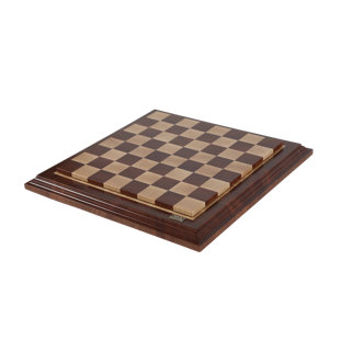 A & E MILLWORK Handmade Oak/Beige Chess Board Game