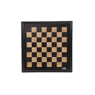 A & E MILLWORK Handmade Brown/Beige Chess Board Game