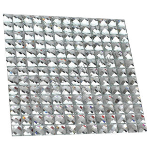 NOVOTILESTUDIO Diamond Mirror 0.8" x 0.8" Glass Grid Mosaic Wall Tile