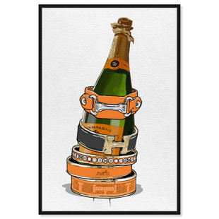 Arm Candy " Arm Candy Champagne, Luxury Champagne Jewelry Modern Orange " by Oliver Gal