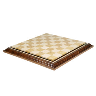 A & E MILLWORK Handmade Chess Beige/Brown Board Game