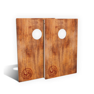 Slick Woody's Cornhole Co Solid + Manufactured Wood Foldable Cornhole Set (Set of 2)