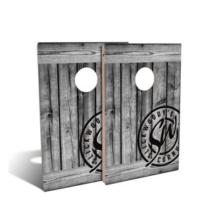 Slick Woody's Cornhole Co Solid + Manufactured Wood Foldable Cornhole Set (Set of 2)