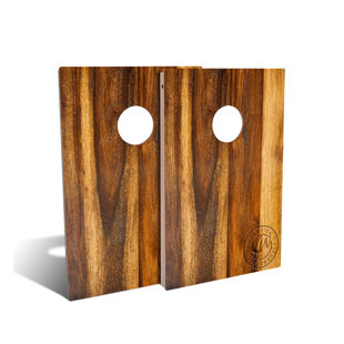 Slick Woody's Cornhole Co Solid + Manufactured Wood Foldable Cornhole Set (Set of 2)