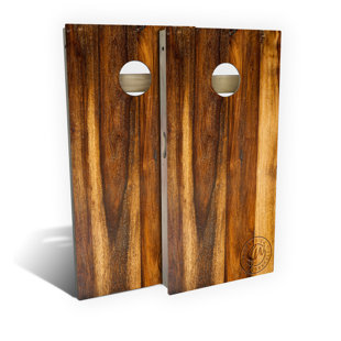 Slick Woody's Cornhole Co Solid + Manufactured Wood Foldable Cornhole Set (Set of 2)