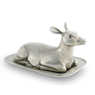 Vagabond House Lodge Pewter Butter Dish