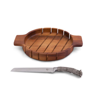 Vagabond House Lodge Acacia Wood Bread Board