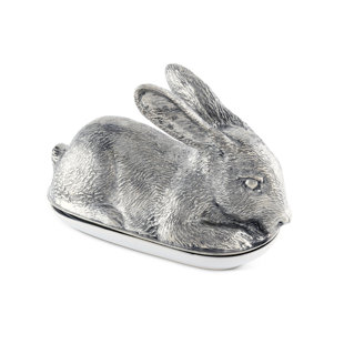 Vagabond House Morning Hunt Pewter Butter Dish