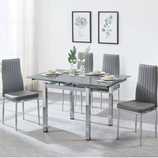 METRO LANE Larkhill Extendable Dining Set with 4 Chairs
