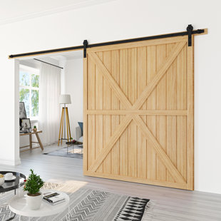 HOMLUX Standard Single Track Barn Door Hardware Kit