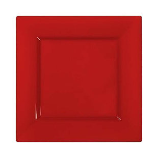 SMARTY HAD A PARTY Solid Disposable Heavy Weight Plastic Dinner Plate (Set of 120)