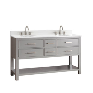 AVANITY Brooks 61'' Double Bathroom Vanity with Marble Top