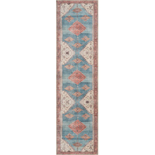 WELL WOVEN Lotus Oriental Terra Blue Area Rug