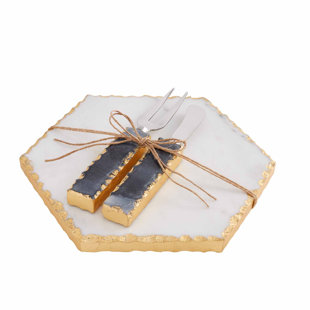 Mud Pie™ Silver Bells Marble Cheese Board