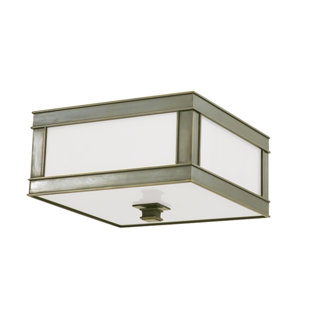 DARBY HOME CO Amarildo Glass Flush Mount