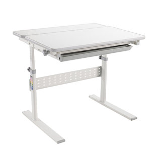 Mount-It! Height Adjustable Desk for Kids, Children's Workstation with Tilting Desktop and Drawer
