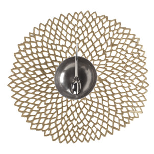 CHILEWICH Dahlia Vinyl Solid Colour Round Placemat (Set of 8)