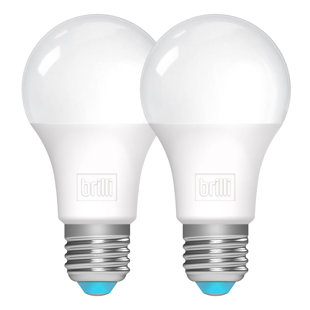 BRILLI WELLNESS LIGHTING Charge Up 75 Watt Equivalent A19 E26/Medium (Standard) Dimmable 5000K LED Bulb (Set of 2)