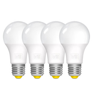 BRILLI WELLNESS LIGHTING 11 Watt (75 Watt Equivalent), A19 LED, Dimmable Light Bulb, Warm White (2700K) E26/Medium (Standard) Base (Set of 4)