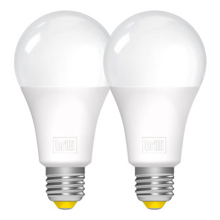 BRILLI WELLNESS LIGHTING 16.5 Watt (100 Watt Equivalent), A21 LED, Dimmable Light Bulb, Warm White (2700K) E26/Medium (Standard) Base (Set of 2)