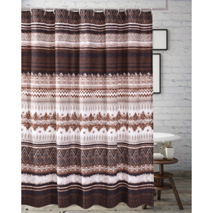 GREENLAND HOME FASHIONS Southwest Microfiber / Polyester Geometric Shower Curtain