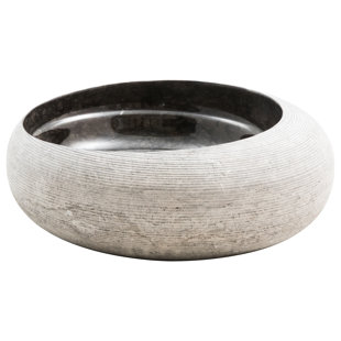 Belfry Bathroom Bastian 520mm L x 520mm W Grey Stone Circular Sink