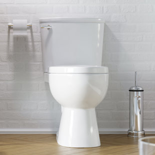 Icera Palermo 1.28 GPF Elongated Comfort Height Floor Mounted Two-Piece Toilet (Seat Included)