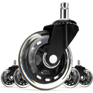 FOH FURNITURE Replacement Swivel Wheels Chairs Incompatible (Set of 5)