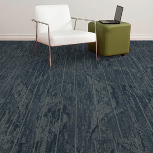 EF CONTRACT Cover 12'' W x 48'' L Multi Level Loop Nylon Carpet Tile