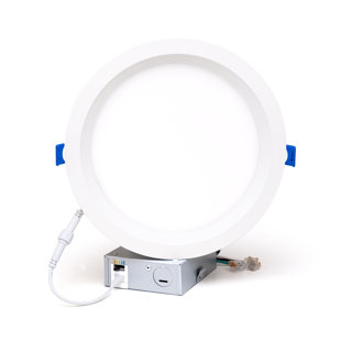 MW LIGHTING 8" Ultra-Slim Selectable CCT Remodel or New Construction IC LED Canless Recessed Lighting Kit