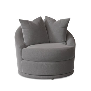 THREE POSTS™ Hosking Upholstered Swivel Barrel Chair