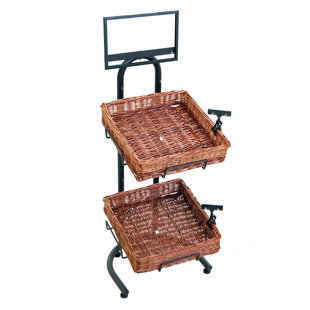 MOBILE MERCHANDISERS Wicker/Rattan Basket