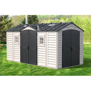 DURAMAX BUILDING PRODUCTS Apex Pro 15 ft. W x 8 ft. D Plastic Storage Shed