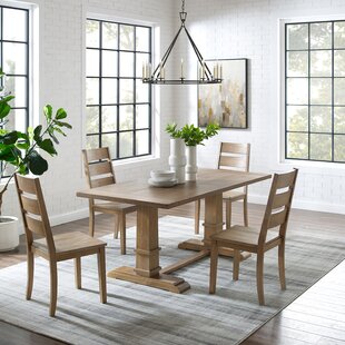 KELLY CLARKSON HOME Hudson Trestle Dining Set with Solid Wood Chairs