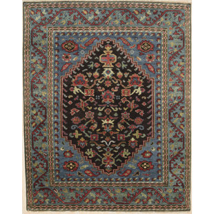 EORC Handmade Hand-Knotted Wool GREEN Rug