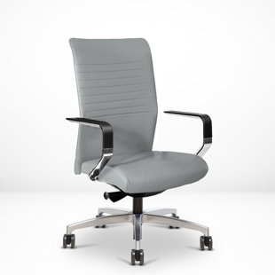 VIA SEATING Proform Genuine Leather Conference Chair