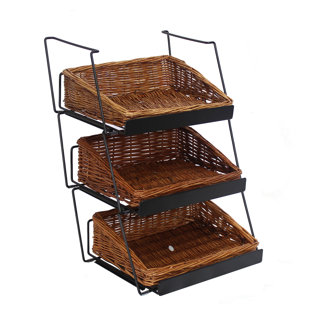 MOBILE MERCHANDISERS Wicker/Rattan Basket