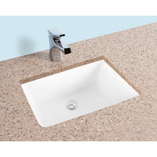 Winfield Products 14.675'' White Ceramic Rectangular Bathroom Sink with Overflow