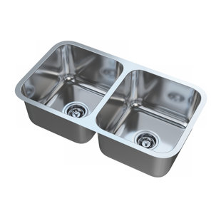 CANTRIO KONCEPTS 31.5'' L Undermount Double Bowl Stainless Steel Kitchen Sink
