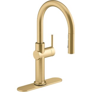 Kohler Crue Single Handle Pull Down Kitchen Faucet with Three-Function Pull Down Sprayer