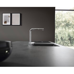 HANSGROHE Aquno Select Kitchen Faucet with L-Shape 2-Spray Pull-Out Spout with sBox, 1.75